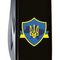 Складной нож Victorinox Climber Ukraine Трезубец на щите с лентой (1.3703.3_T1070u) Новомосковск