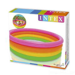 Детский надувной бассейн Intex 56441-1 «Радуга», 168 х 46 см, с шариками 10 шт (hub_hysil1) Київ