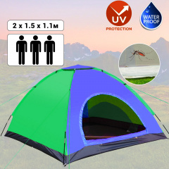 Палатка туристическая 3-х местная кемпинговая No Brand Camping Spot 2х1.5х1.1м Сине-зеленый Черноморск