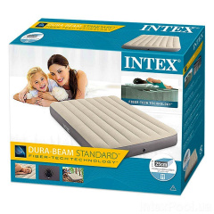 Надувной матрас Intex 64102 Полуторный 137 х 191 х 25 см Бежевый (hub_49zae6) Дніпро