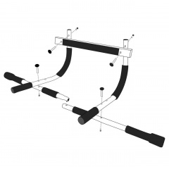 Турник дверной многофункциональный PowerPlay 4129 PULL UP PRO 45*25*25 см Черный Володарськ-Волинський