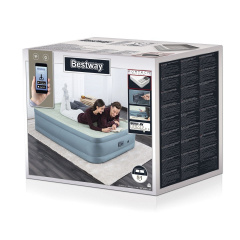 Надувная кровать Двухспальная Bestway 69058, 203 х 152 х 51, встроенный электронасос Вінниця