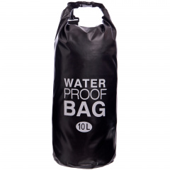 Водонепроницаемый гермомешок с плечевым ремнем Waterproof Bag 10л TY-6878-10 (PVC) Черный (PT0493) Харьков