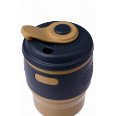 Складной силиконовый стакан с крышкой Collapsible 350 мл COFFEE Дніпро