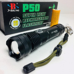Фонарик Bailong BL X71 -P50/6987 1*26650 Черный Балаклія