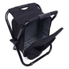 Стул - рюкзак складной 3в1 с термосумкой BackPack Черный Нововолинськ