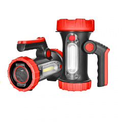 Фонарь Stark L-1-01 Li 5W Osram LED + 3W COB Черный с красным (243000101) Тернополь