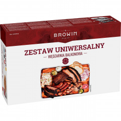 Коптильня с термометром топливом и щепками Browin 425х275х210 мм Серебристый Тернополь