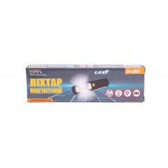Фонарь магнитный с подвесом MASTERTOOL 210х60х28 мм COB LED 3xAA ABS 94-0807 Харків