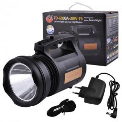 Фонарь ручной аккумуляторный RIAS TD-6000A 30W-T6 Black Винница
