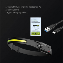 Фонарь налобный сенсорний аккумуляторный SuperFire HL65 120 Lumen IPX4 Black Броды