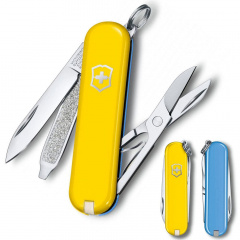 Складной нож Victorinox Classic SD Ukraine Желто-голубой (0.6223.8G.28) Київ