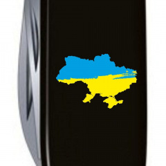Складной нож Victorinox Huntsman Ukraine 91 мм 15 функций Карта Украины сине-желтая (1.3713.3_T1166u) Городок