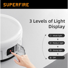 Фонарь для кемпинга аккумуляторный SuperFire T25 400 Lumen IP42 Королёво