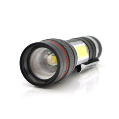 Ручной фонарь X-BALOG BL-520-T6+COB zoom microUSB 3 режима Орехов