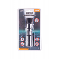 Фонарик с регулировкой фокуса MASTERTOOL 5 режимов 130х38х28 мм CREE XM-L T6 LED 3xAAA/1x18650 AL 94-0819 Тернопіль