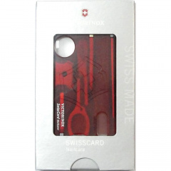 Мультитул Швейцарская карта Victorinox SwissCard Nailcare Красный полупрозрачный (0.7240.T) Самбір