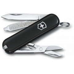 Складной нож Victorinox Classic SD Colors Dark Illusion 58 мм 7 функций Черный (0.6223.3G) Коростень