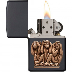 Зажигалка бензиновая Zippo Three Monkeys (29409) Бердичев