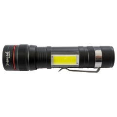 Фонарь ручной встроенный аккумулятор X-Balog BL-520-T6 ХРЕ + COB mircoUSB zoom Черный Николаев