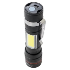 Фонарь ручной встроенный аккумулятор X-Balog BL-520-T6 ХРЕ + COB mircoUSB zoom Черный Николаев