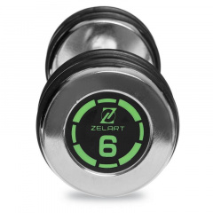 Гантель хромированная Zelart FI-2622-6 6 кг Хром (SK000133) Нежин