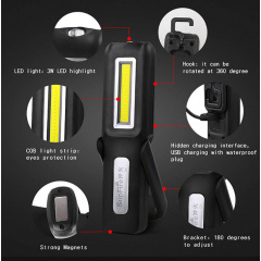 Фонарик многофунциональный аккумуляторный на магните SuperFire G6 140 Lumen IP43 Black Косів