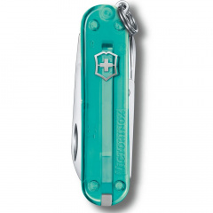 Складной нож Victorinox Classic 58 мм 7 функций Голубой полупрозрачный (0.6223.T24G) Запоріжжя