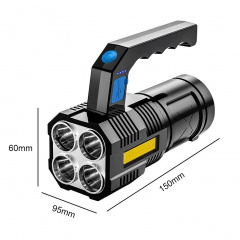 Фонарь аккумуляторный RIAS Multi Fuction Portable Lamp Влагостойкий Black (3_02503) Гуляйполе
