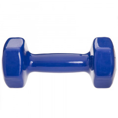 Гантель для фитнеса с виниловым покрытием Zelart TA-2777-4 4 кг Blue (SK000131) Київ