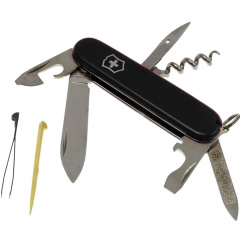 Складной нож Victorinox Sportsman 84 мм 13 функций Черный (0.3803.3) Прилуки