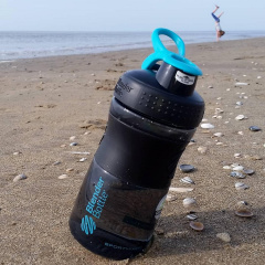 Шейкер спортивный бутылка BlenderBottle SportMixer 20oz/590ml Black/Teal Original Костопіль