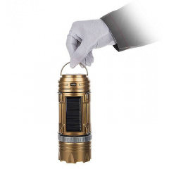 Фонарь кемпинговый RIAS GSH-9688 на солнечной батарее c фонариком Gold (3_02623) Бердичів
