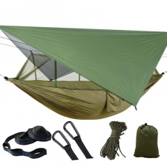 Гамак туристический подвесной RIAS 260х140 см с москитной сеткой и тентом Green (3_03000) Орехов