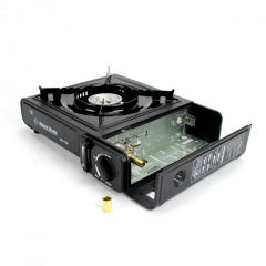 Портативная газовая плита Happy Home BDZ-155-A с керамической инфракрасной горелкой Black (3_01390) Ладан