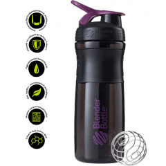Шейкер спортивный бутылка BlenderBottle SportMixer 28oz/820ml Black/Plum Original Хмельницький