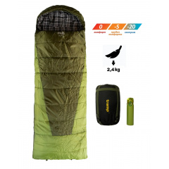 Спальный мешок левый Tramp Sherwood Long 230/100 UTRS-054L-L Dark-olive/grey Покровск