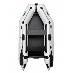 Лодка моторная надувная пвх двухместная ΩMega 270M серая Боярка