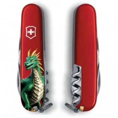 Складной нож Victorinox Spartan Zodiac 91 мм 12 функций Зеленый дракон (1.3603_Z3340u) Надвірна