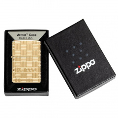 Зажигалка бензиновая Zippo Basketweave Design Золотистый (46274) Івано-Франківськ