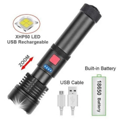 Ручной тактический светодиодный фонарь аккумуляторный Bailong BL-X72-P90 + ZOOM (1757257739) Чорноморськ