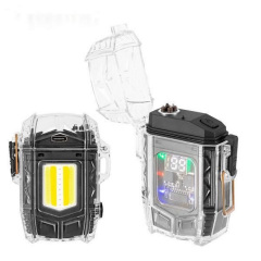 Фонарь-зажигалка Multifunctional D48-1 BOX LCD Type-C 11 режимов 76х59х28 мм Косів