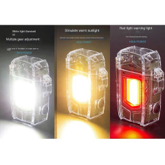 Фонарь-зажигалка Multifunctional D48-1 BOX LCD Type-C 11 режимов 76х59х28 мм Косів