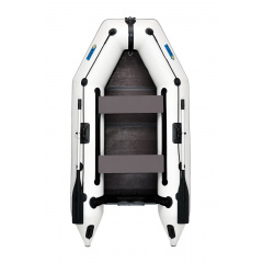 Лодка пвх надувная моторная двухместная ΩMega 270M DE серая Славута
