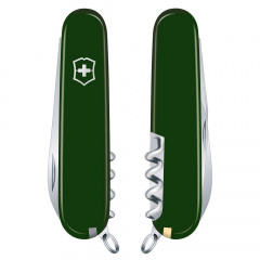 Складной швейцарский нож Victorinox Waiter 84 мм 9 функций Зеленый (0.3303.4) Каменка-Днепровская