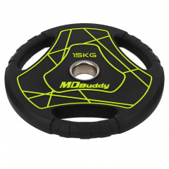 Диски полиуретановые MDbuddy TA-9647-15 51 мм 15 кг черный Калуш