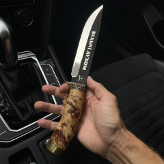Нож туристический Gorillas BBQ Боуи Вольные Духом сталь 50х14мф KN94 (5210) Белгород-Днестровский