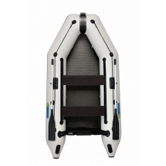 Лодка моторная пвх трехместная ΩMega 300M AD серая Ладан