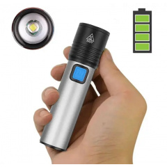 Ручной тактический светодиодный фонарь аккумуляторный Bailong BL-K31 USB CHARGE+ ZOOM (1757884280) Энергодар