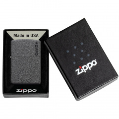 Зажигалка бензиновая Zippo Iron Stone Zippo Logo Серый (211 ZL) Акимовка